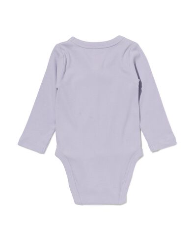 newborn meegroei overslag body rib met bamboe stretch paars - 33414020PURPLE - HEMA