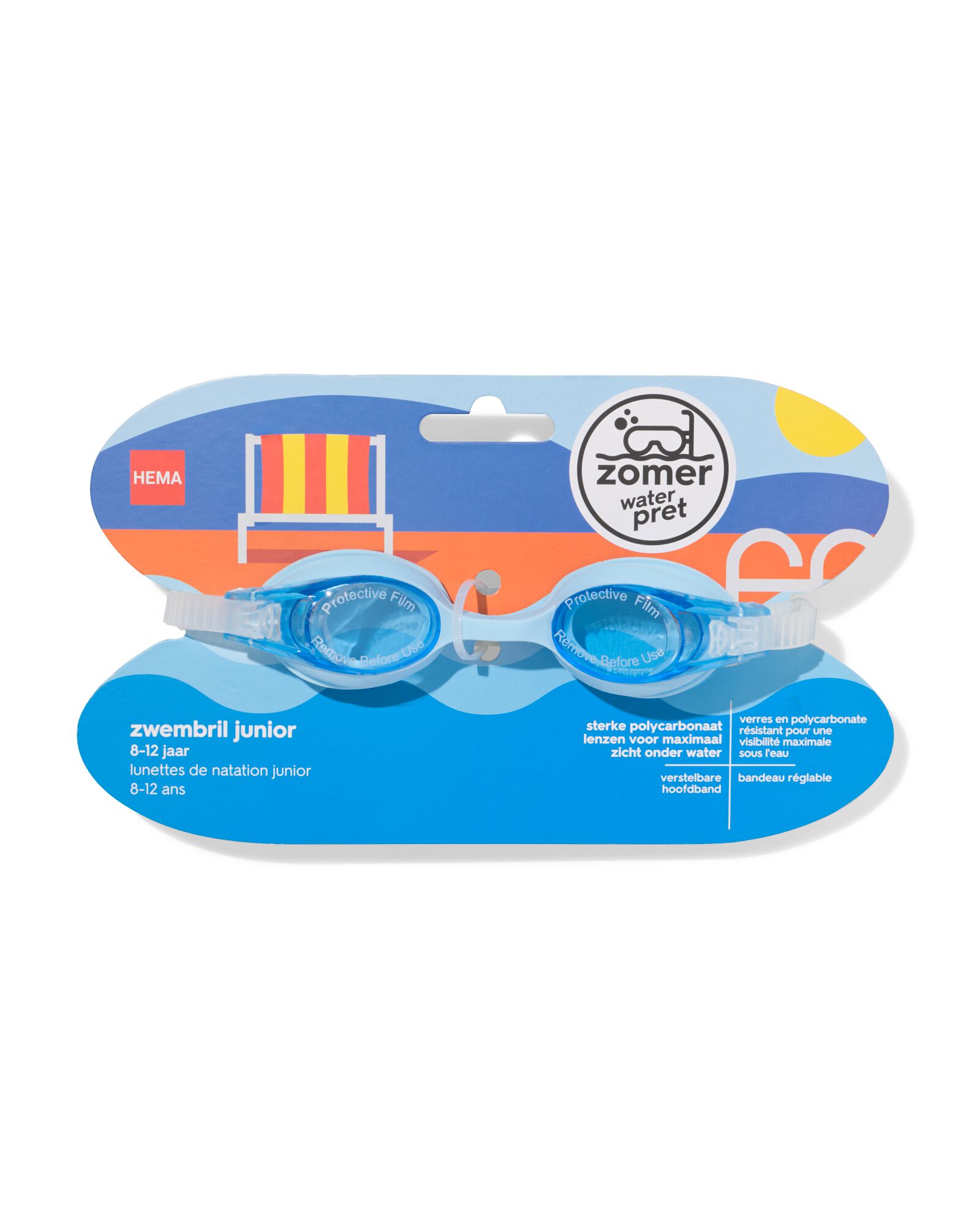 lunettes de natation 8-12 ans bleu - 15850093 - HEMA