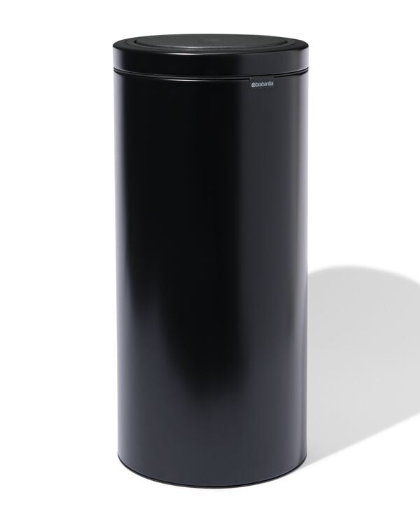 Brabantia Touch Bin Flat Top prullenbak 30L Matt Black -  zwart zwart - 2000000359 - HEMA
