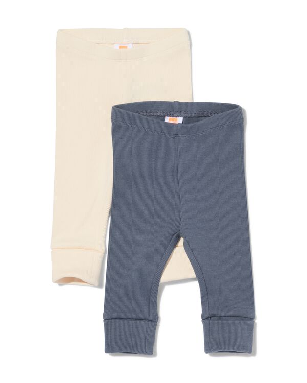 legging b&eacute;b&eacute; c&ocirc;tel&eacute; - lot de 2 &eacute;cru &eacute;cru - 33085060ECRU - HEMA