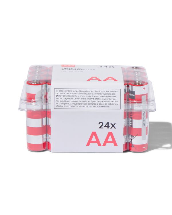 24 piles alcalines AA extra power - 41290254 - HEMA