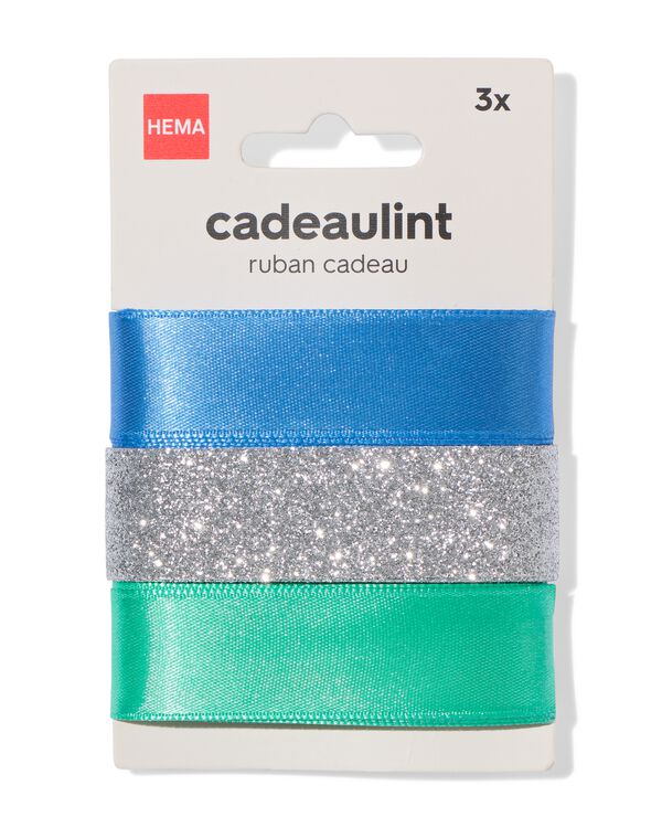 cadeaulint 3m blauw - 3 stuks - 14700667 - HEMA