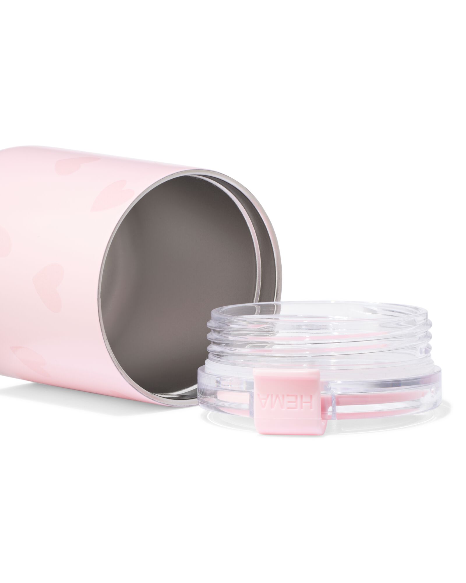 tasse à café à emporter 350 ml inox cœurs - 60102006 - HEMA