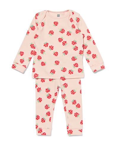 Baby-Pyjama zum Mitwachsen Himbeere rosa - 33357740PINK - HEMA