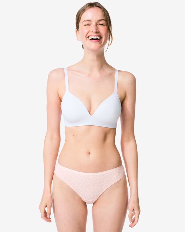 damesstrings katoen bloemen - 2 stuks lichtroze lichtroze - 19602335LIGHTPINK - HEMA