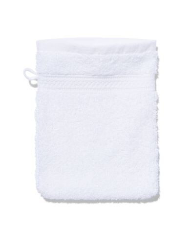 gant de toilette - qualit&eacute; &eacute;paisse - blanc uni - 5232600 - HEMA