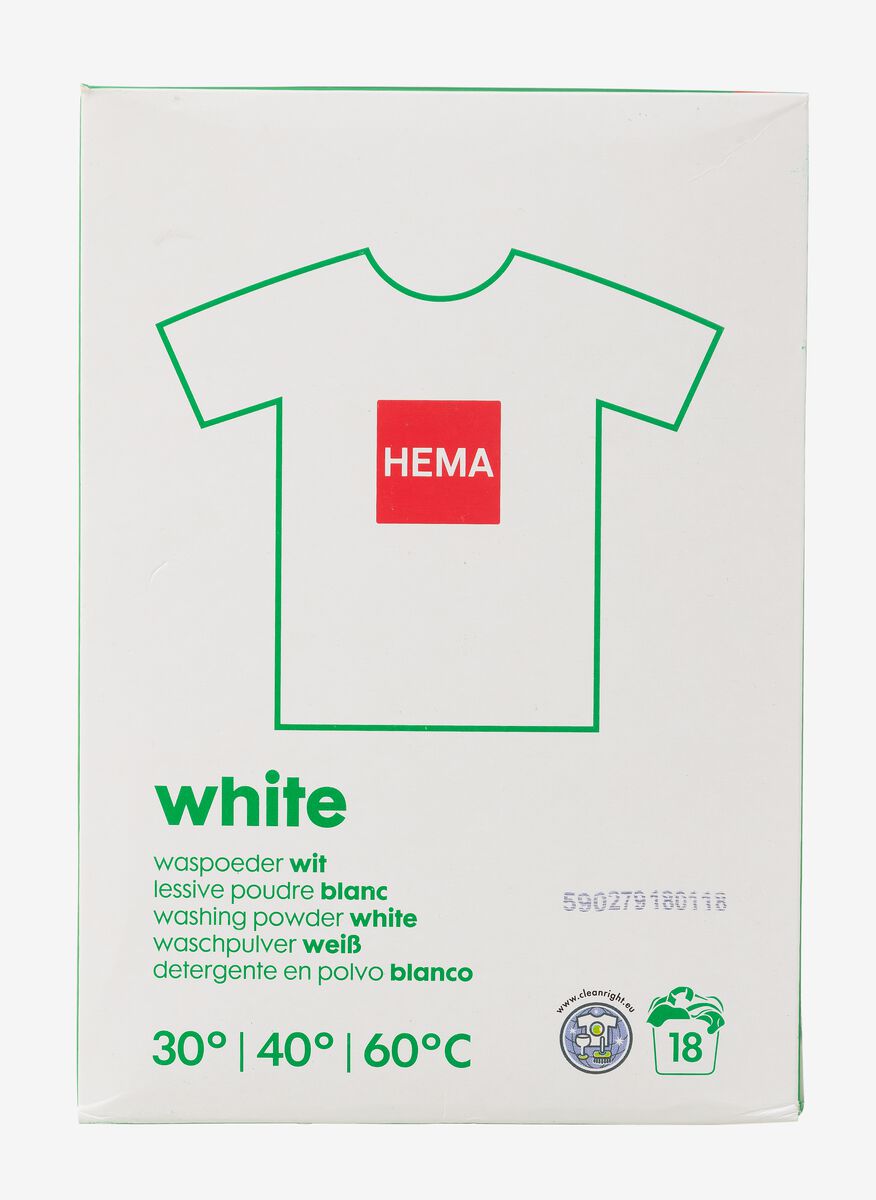 lessive en poudre blanc 1,2 kg - 20500023 - HEMA