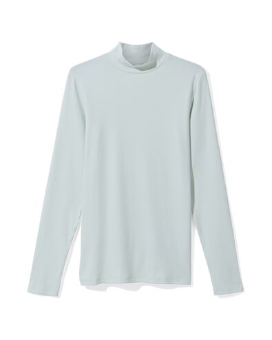 Damen-Shirt Clara, Feinripp hellblau M - 36239242 - HEMA