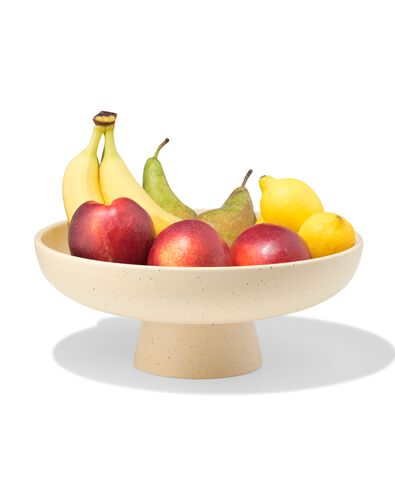 Schale auf Sockel, ⌀ 30 x 12 cm, Keramik, Sand - 13325091 - HEMA