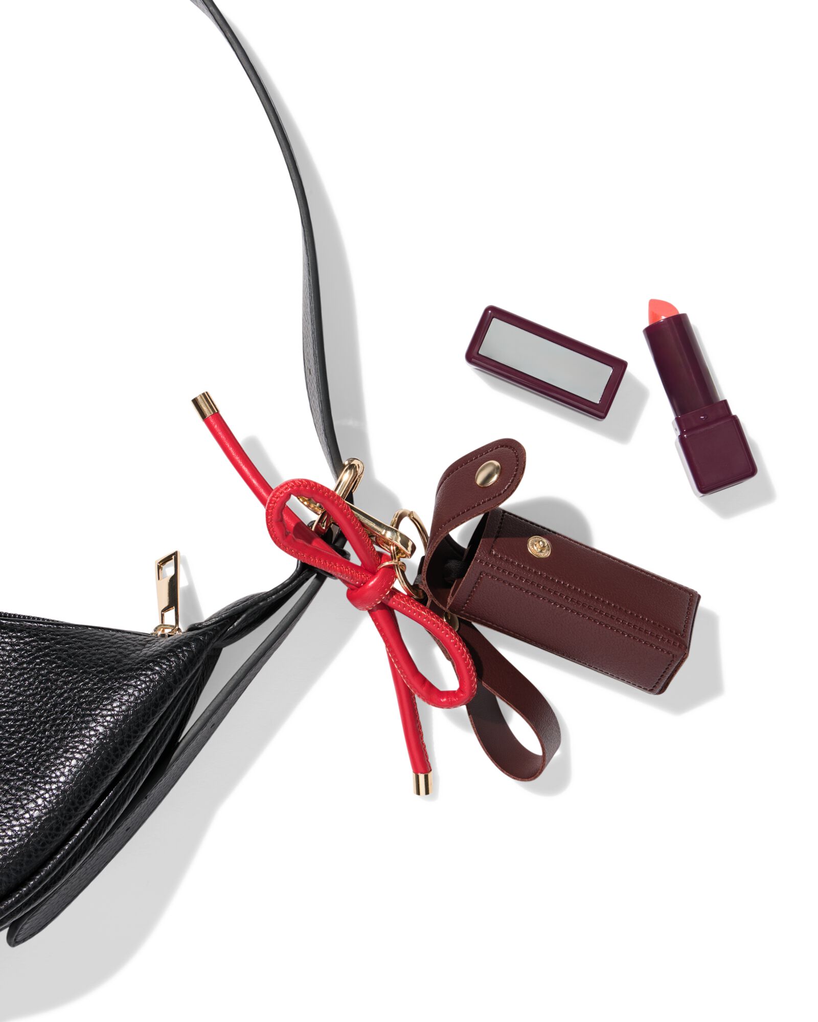 porte-cl&eacute;s avec porte-rouge &agrave; l&egrave;vres et n&oelig;ud - 18150044 - HEMA