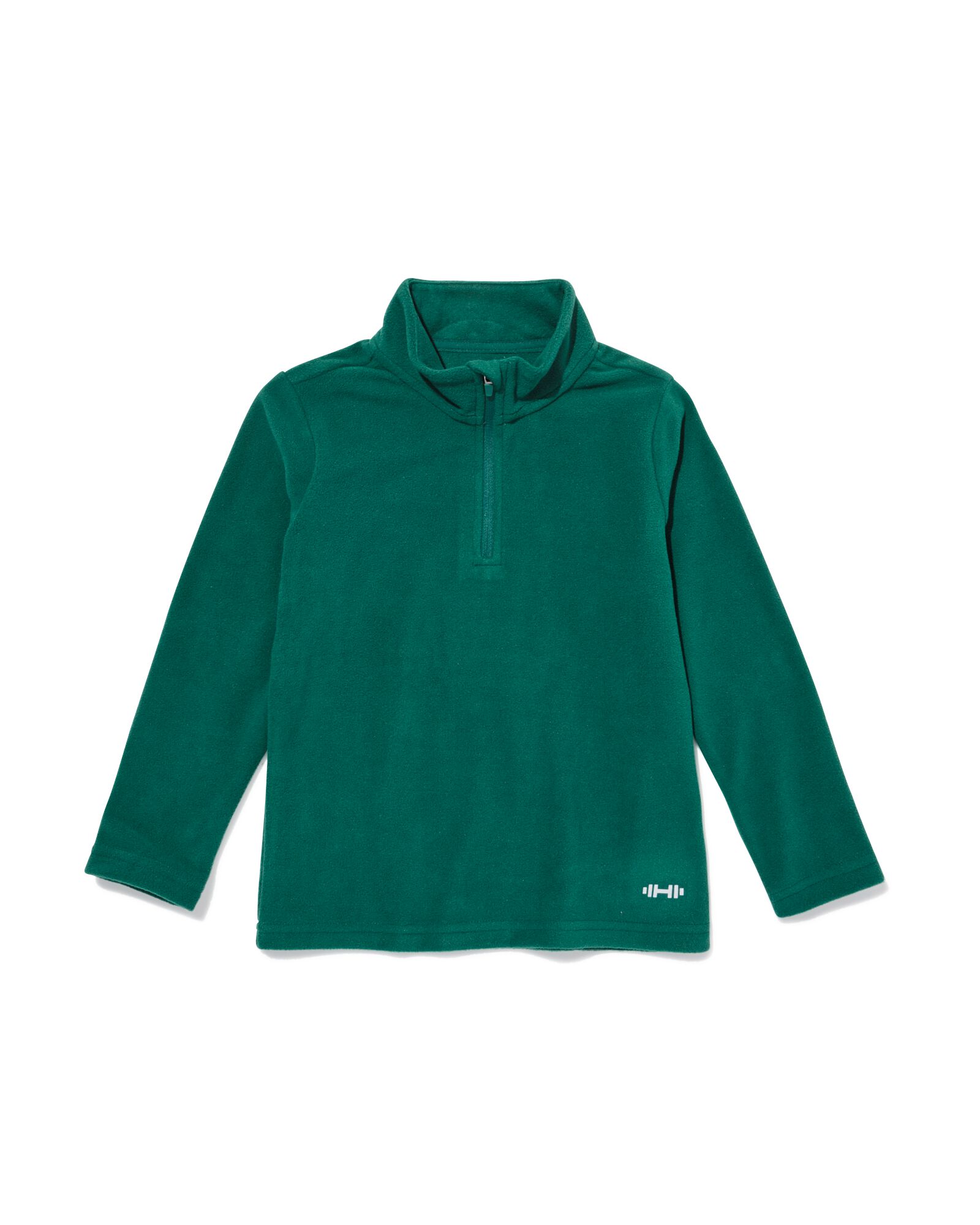 kinder skipully fleece donkergroen donkergroen - 30690127DARKGREEN - HEMA