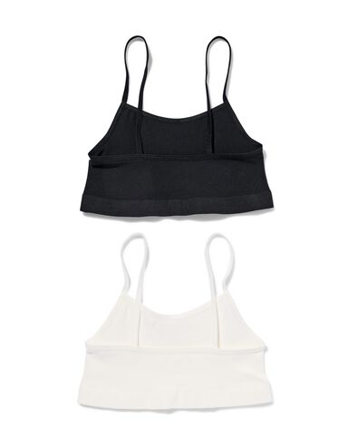 2 hauts enfant sans coutures c&ocirc;te blanc blanc - 19360160WHITE - HEMA