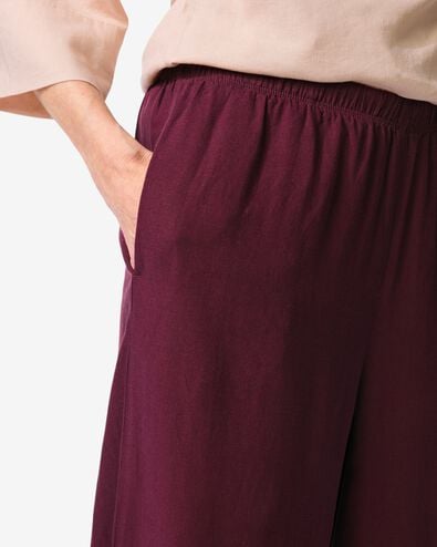 pantalon femme Dawn coupe large bordeaux bordeaux - 36211460BURGUNDYRED - HEMA