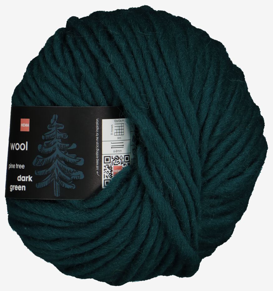 Strickgarn, Wolle, 50 g dunkelgrün dunkelgrün - 1000029309 - HEMA