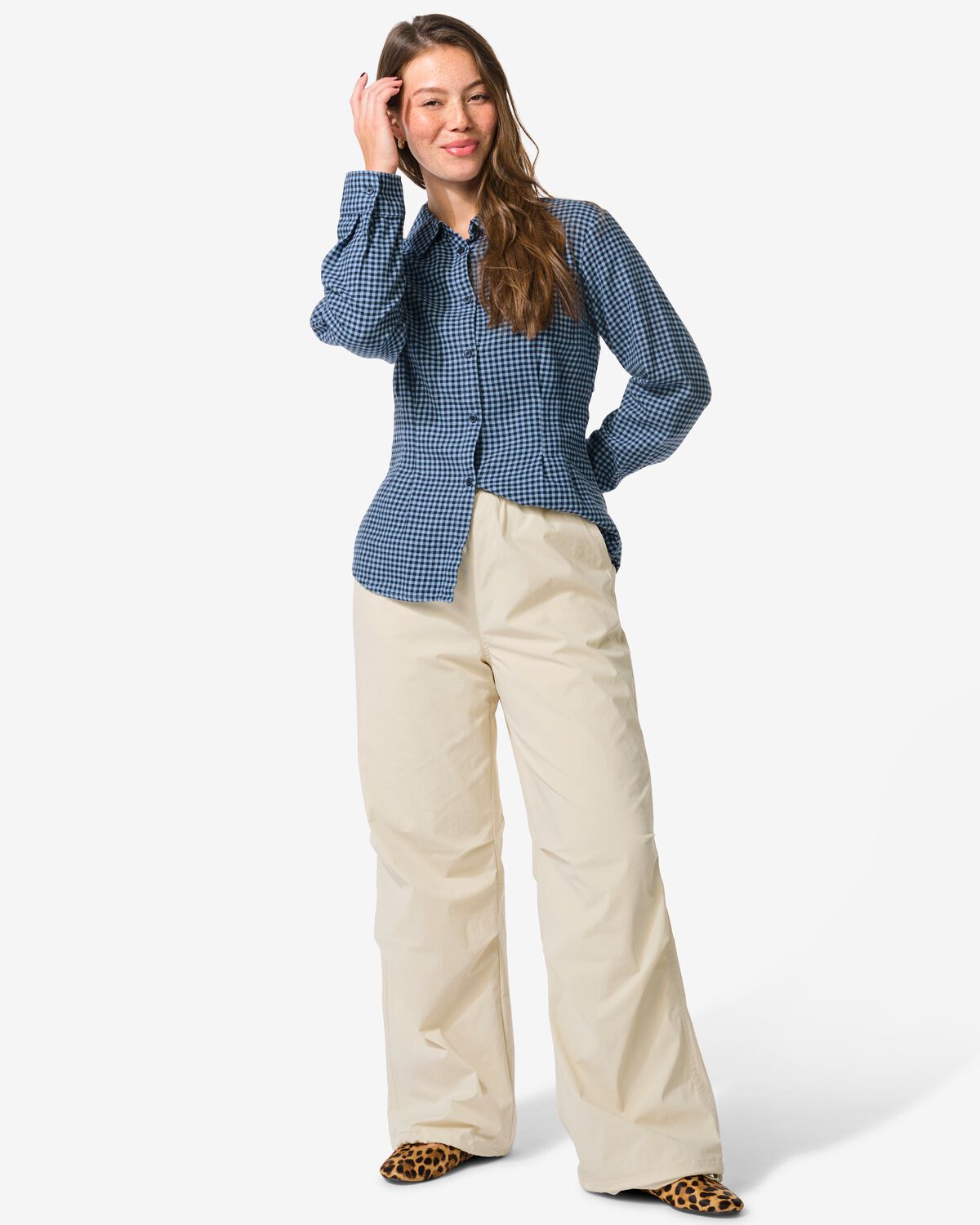chemisier &agrave; carreaux pour femme avec pantalon thermique - 202029.0 - HEMA
