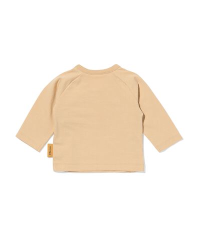 nijntje newborn T-shirt met overslag sable sable - 33437620SAND - HEMA