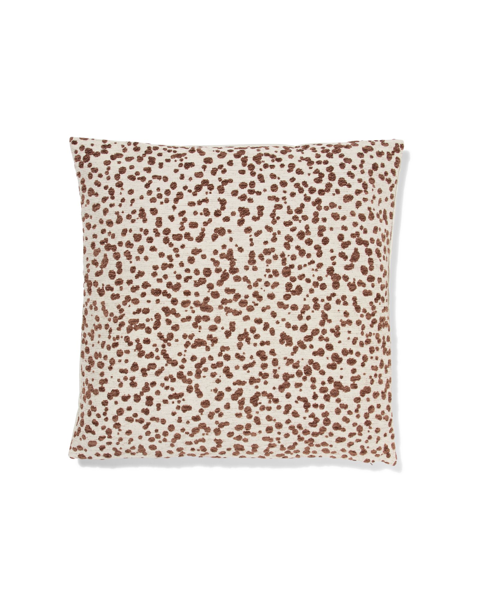 kussenhoes 50x50cm velours stippen bruin - 7326005 - HEMA