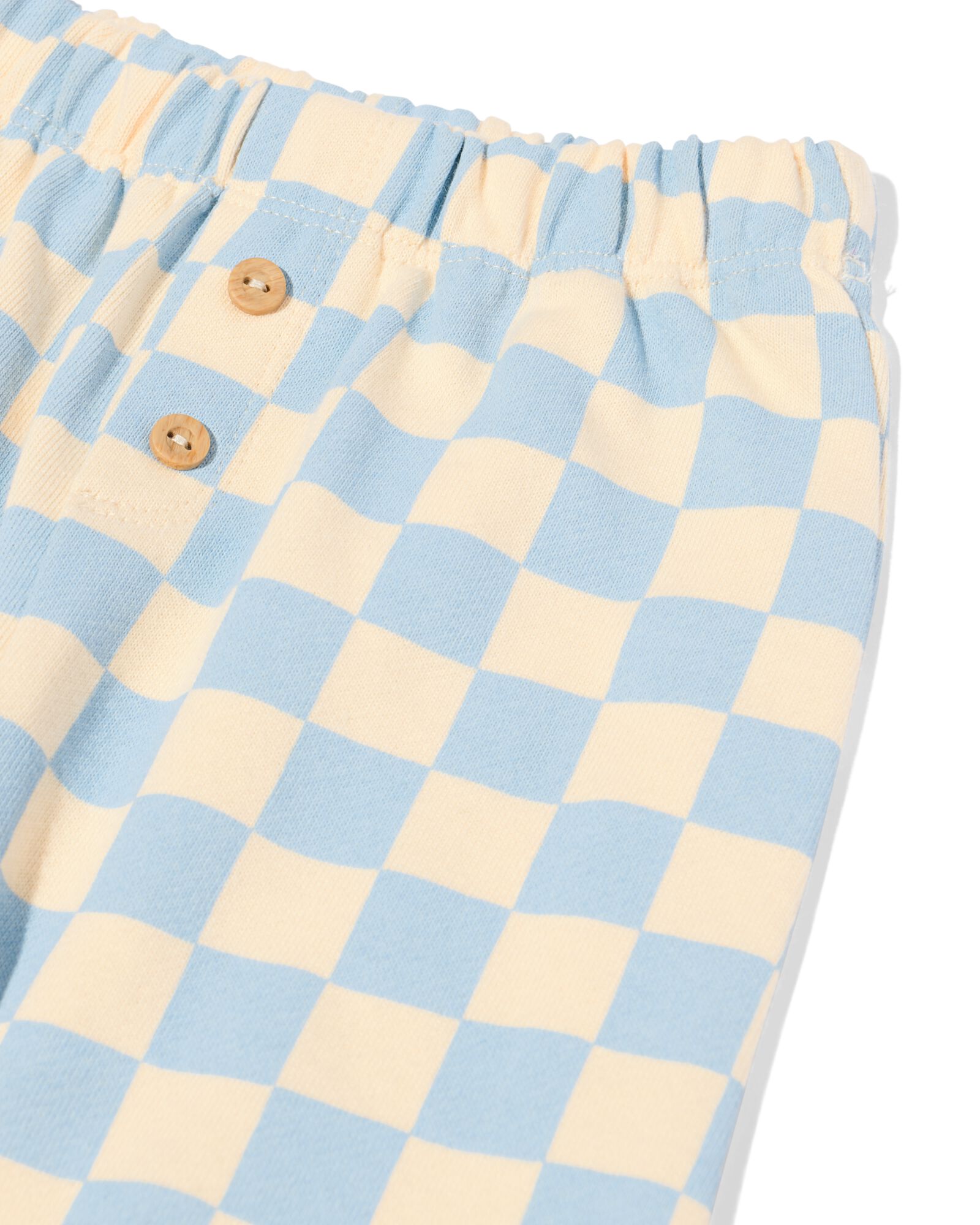 newborn kledingset jersey blokken  ecru ecru - 33438820ECRU - HEMA