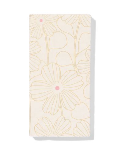 serviettes 33x18cm florales dor&eacute;es - 12 pi&egrave;ces - 14250332 - HEMA
