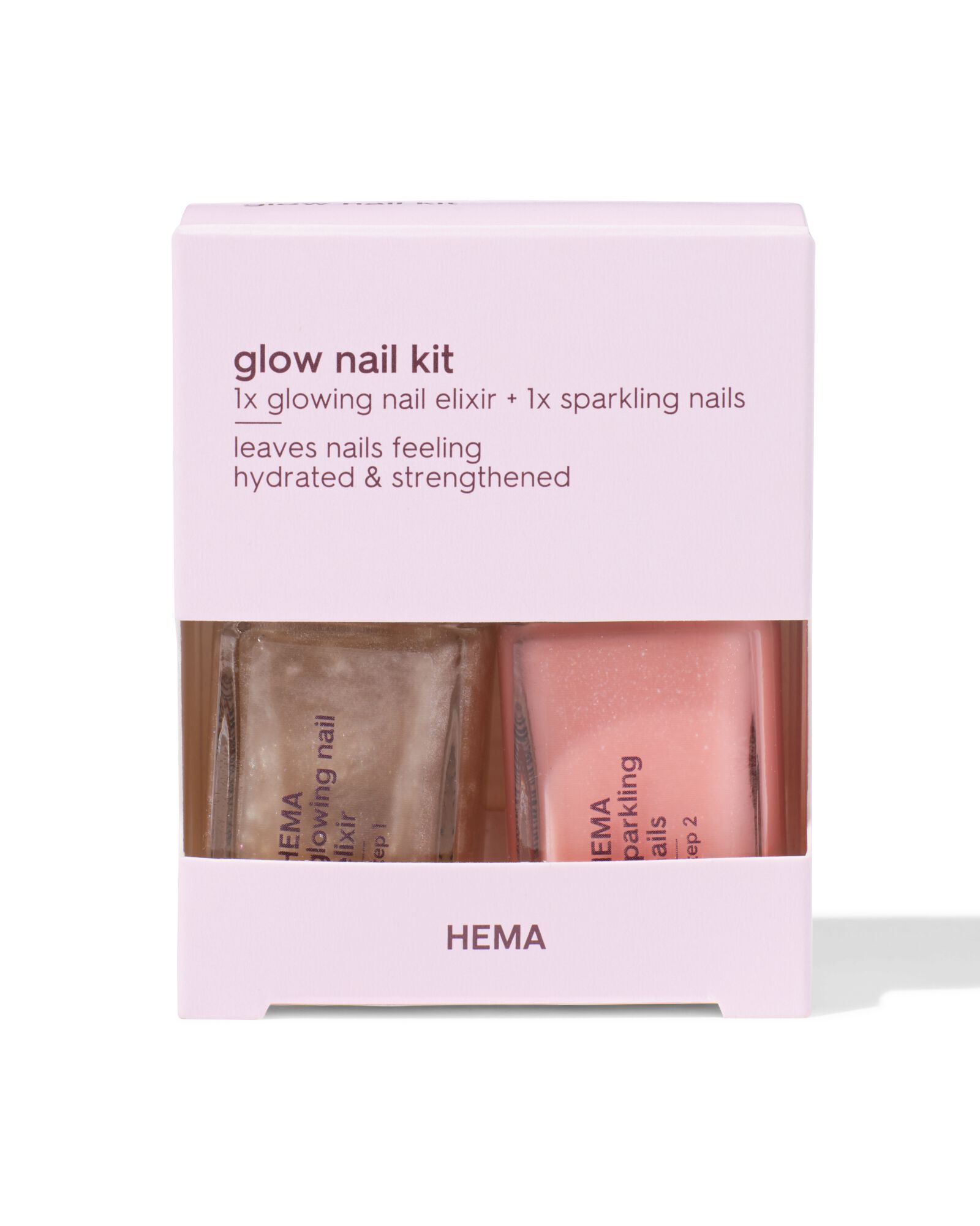 nagelset glow 2-delig - 11240316 - HEMA