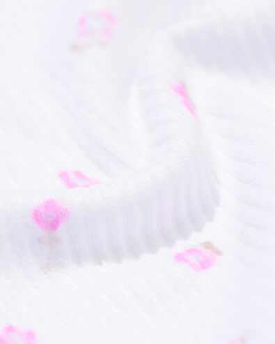 damesshortie naadloos rib bloemen wit wit - 19603000WHITE - HEMA