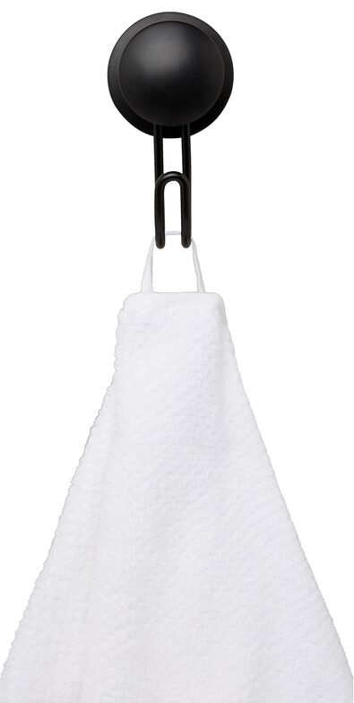 crochet pour serviette de bain avec ventouse noir - 80300155 - HEMA