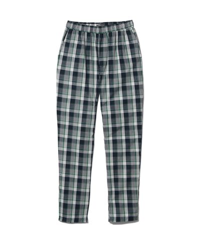 pantalon de pyjama homme popeline à carreaux groen - HEMA