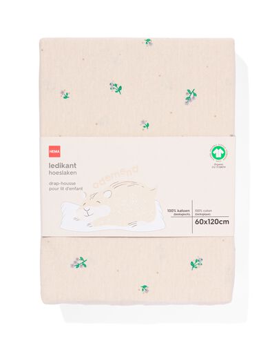 Kinder-Spannbettlaken, 60 x 120 cm, Blumen - 33304530 - HEMA