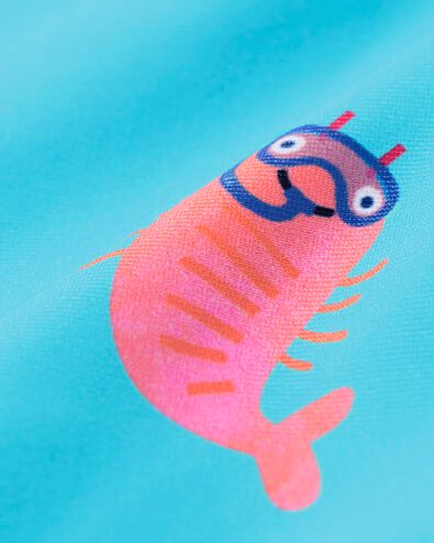 Baby-Badeshirt mit LSF 40+, Garnelen knallblau knallblau - 33200665BRIGHTBLUE - HEMA