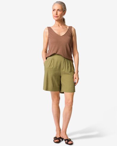 short femme Selma coupe d&eacute;contract&eacute;e vert vert - 36209650GREEN - HEMA