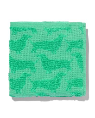 essuie-mains 50x50 coton vert - 5450035 - HEMA