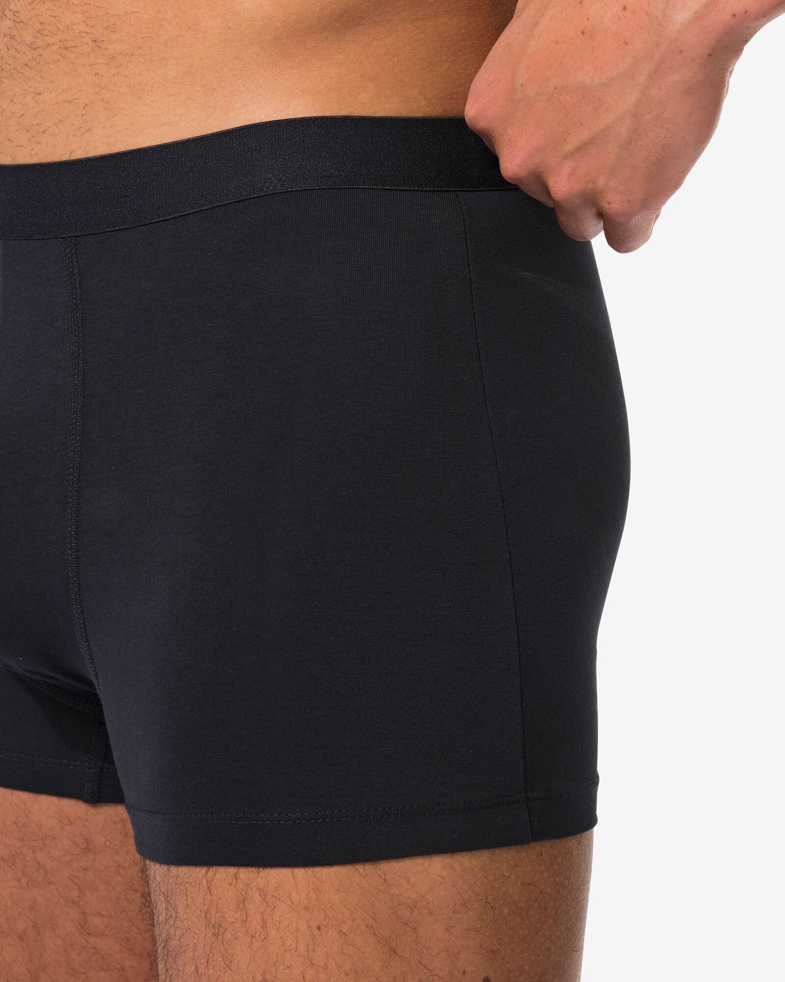 korte herenboxers - 3 stuks zwart zwart - 19190290BLACK - HEMA