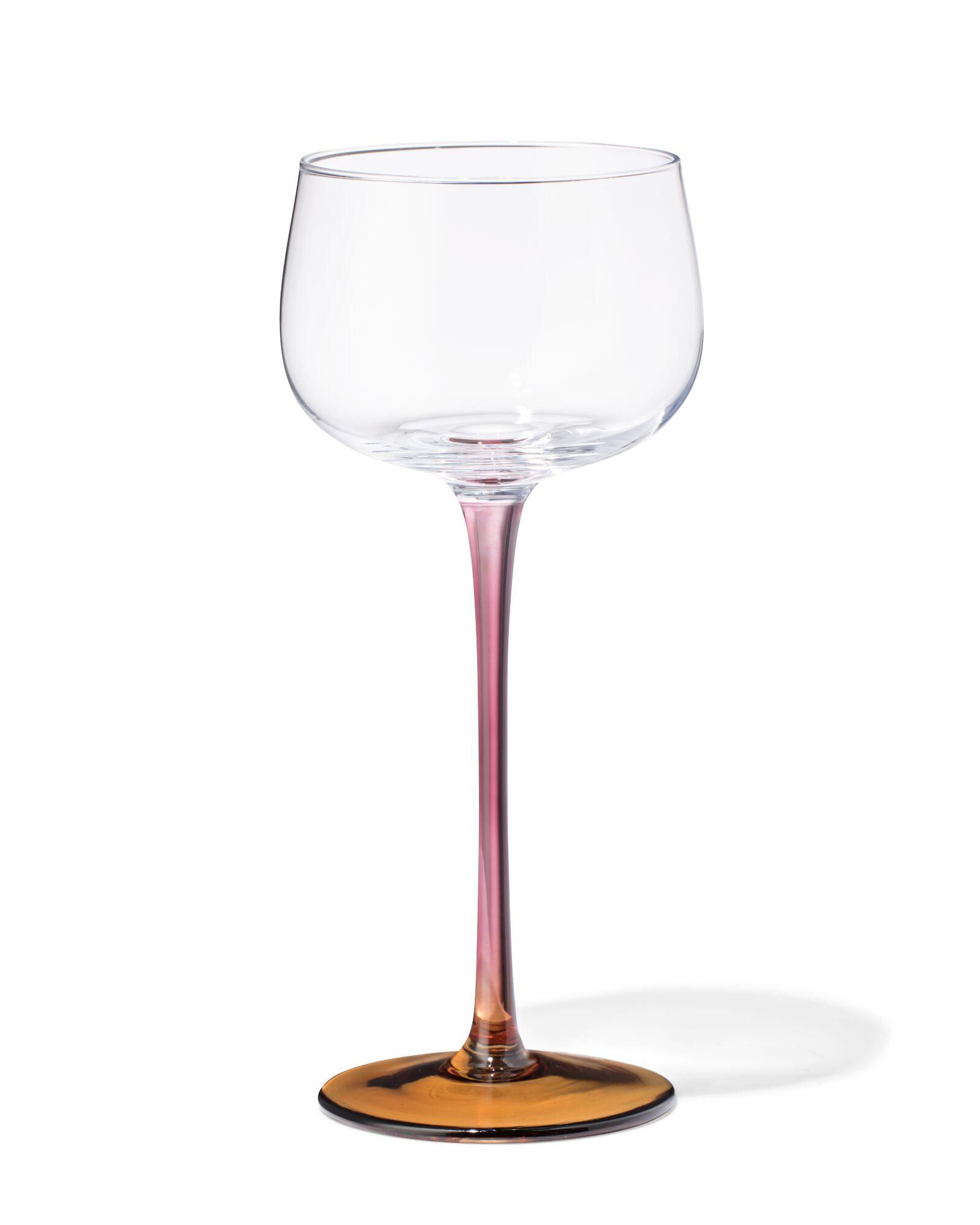 wijnglas 230ml glas bordeauxrood met geel - 9401164 - HEMA