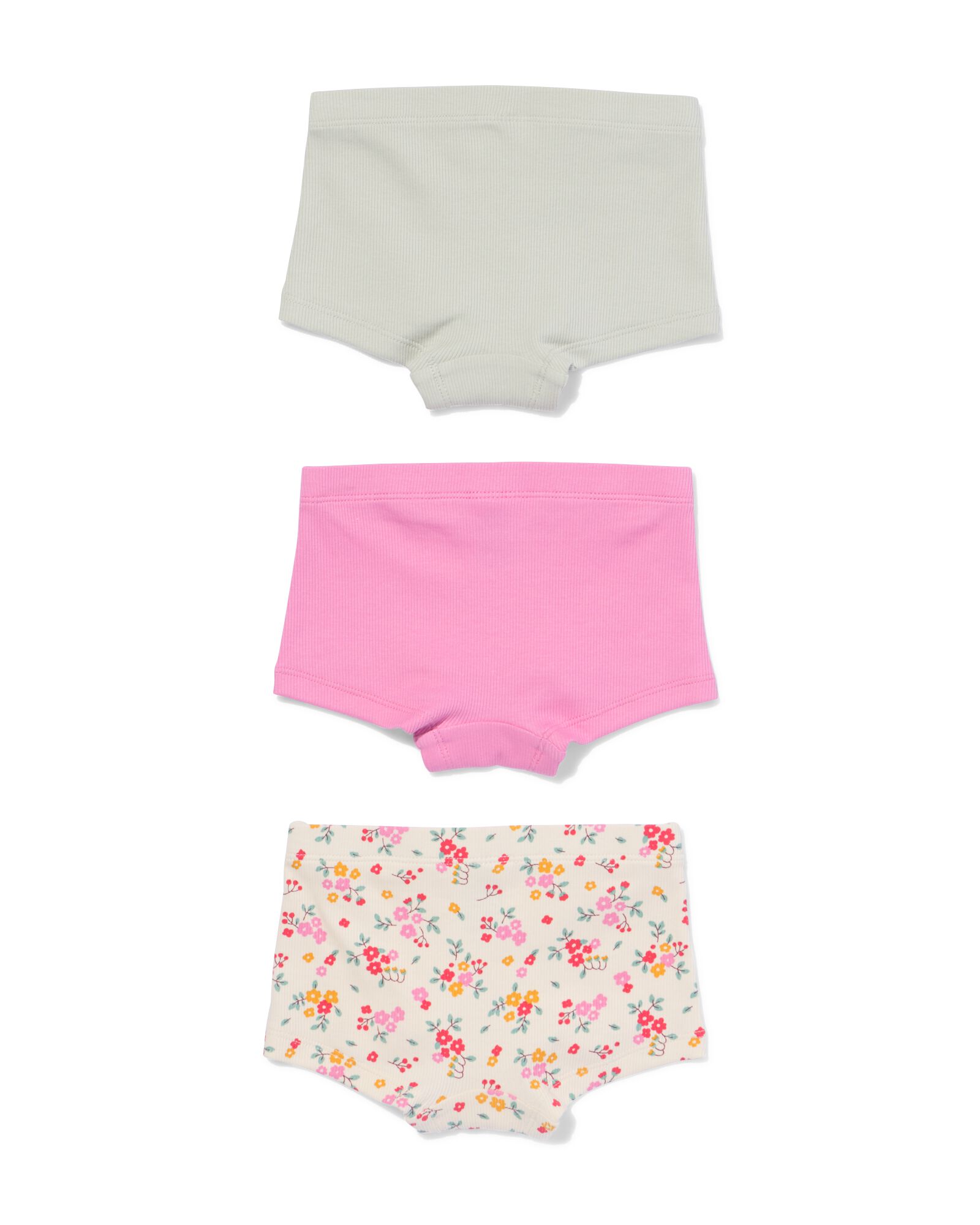 boxers enfant c&ocirc;tel&eacute; coton fleurs - lot de 3  multicolore multicolore - 19300460MULTICOLOUR - HEMA