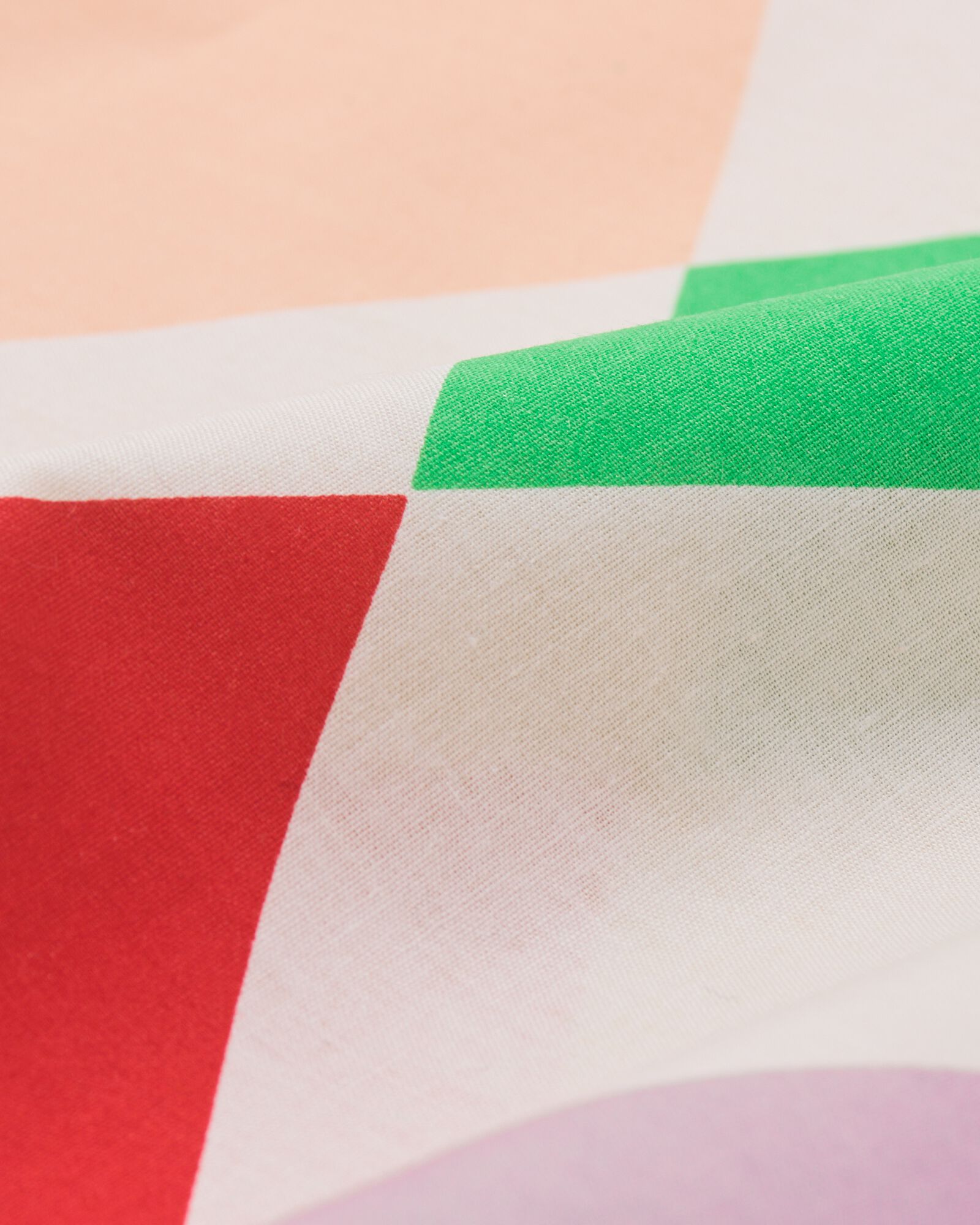 housse de couette enfant 120x150cm coton doux &agrave; carreaux avec gigoteuse pour poup&eacute;e - 5700223 - HEMA