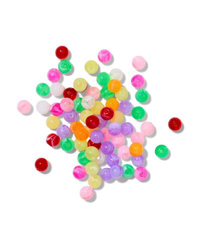 Perlenmix Glas rund Marmor - 15900394 - HEMA