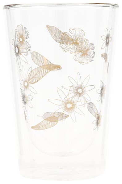 doppelwandiges Glas, Blumen, 350 ml - 61160072 - HEMA