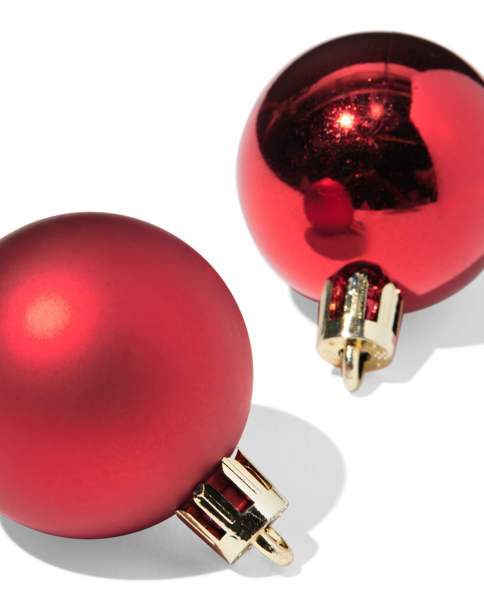 lot de boules de No&euml;l 4,1 cm plastique rouge - 9 pi&egrave;ces - 25100197 - HEMA