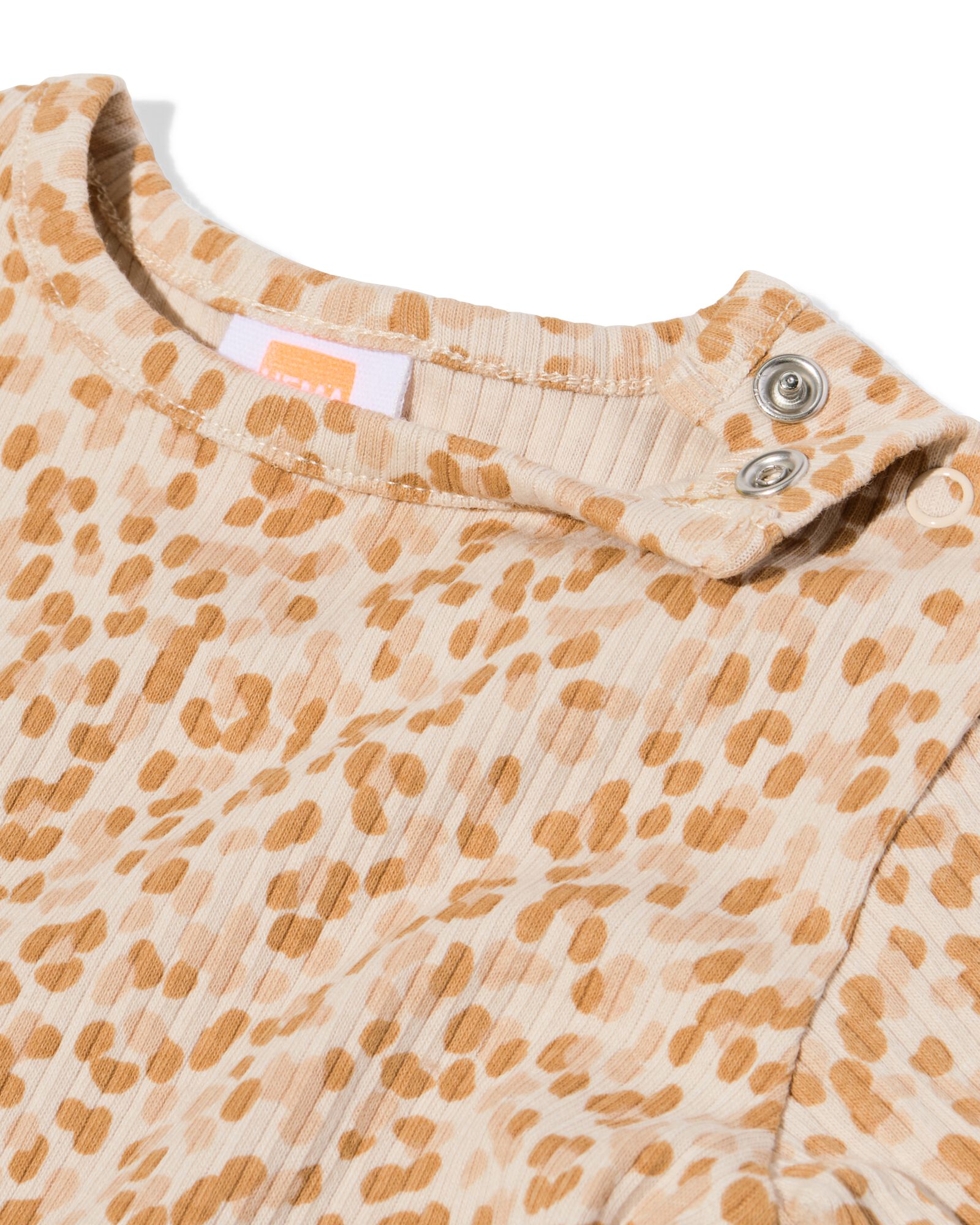 t-shirt c&ocirc;tel&eacute; nouveau-n&eacute; l&eacute;opard &eacute;cru &eacute;cru - 33427420ECRU - HEMA