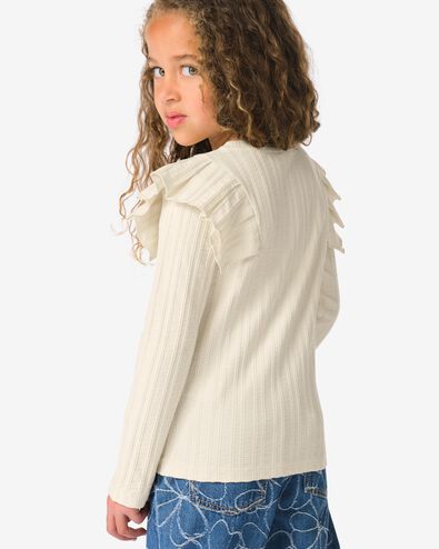 kindershirt structuur ecru - 30858823ECRU - HEMA
