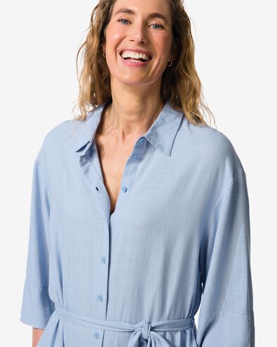 damesjurk Dawn regular fit lichtblauw lichtblauw - 36207930LIGHTBLUE - HEMA