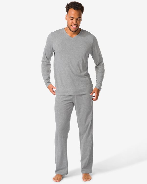 pyjama en coton pour homme  gris foncé gris foncé - 23650160DARKGREY - HEMA