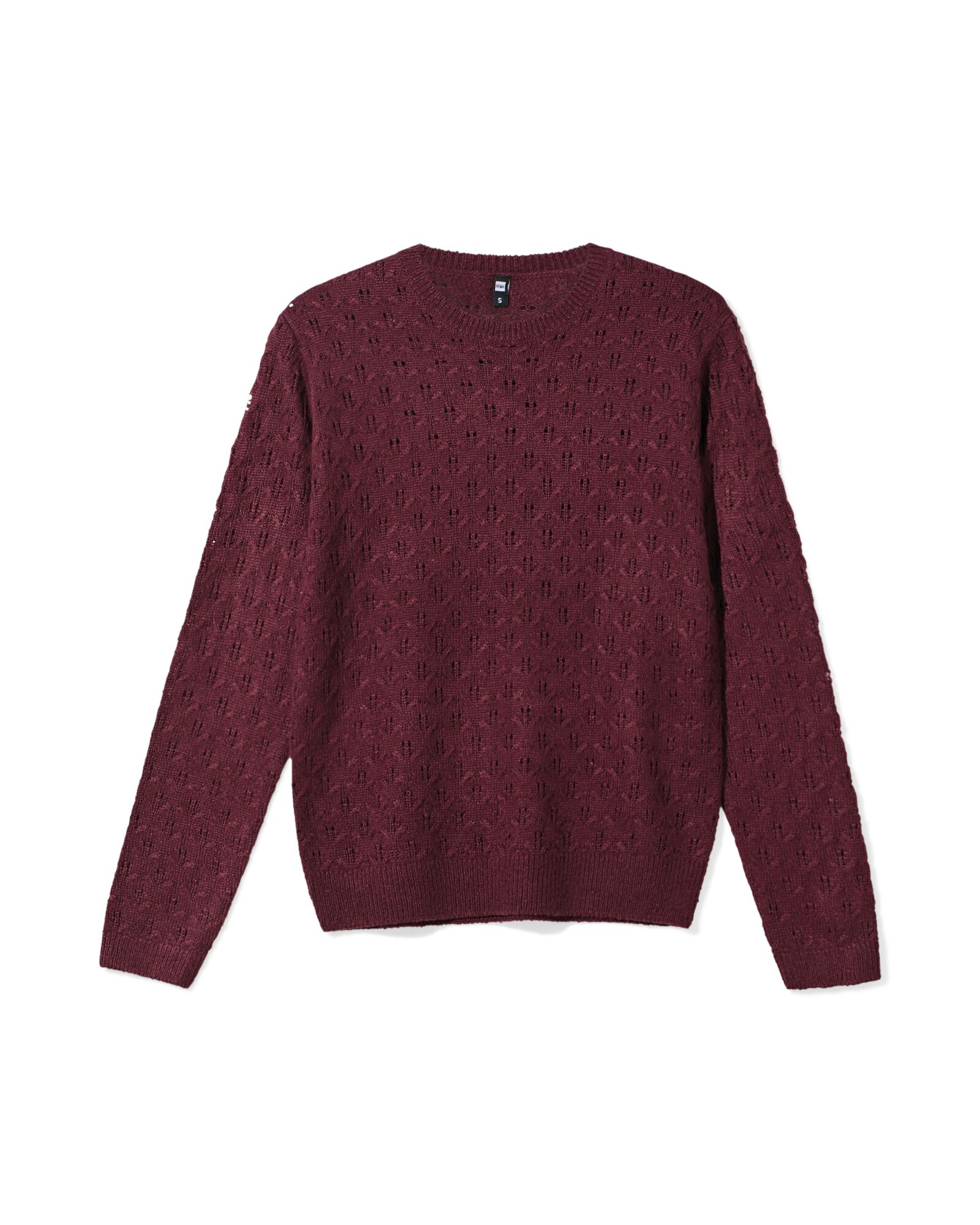 pull femme Golda ajour&eacute; bordeaux - 36207610BURGUNDYRED - HEMA