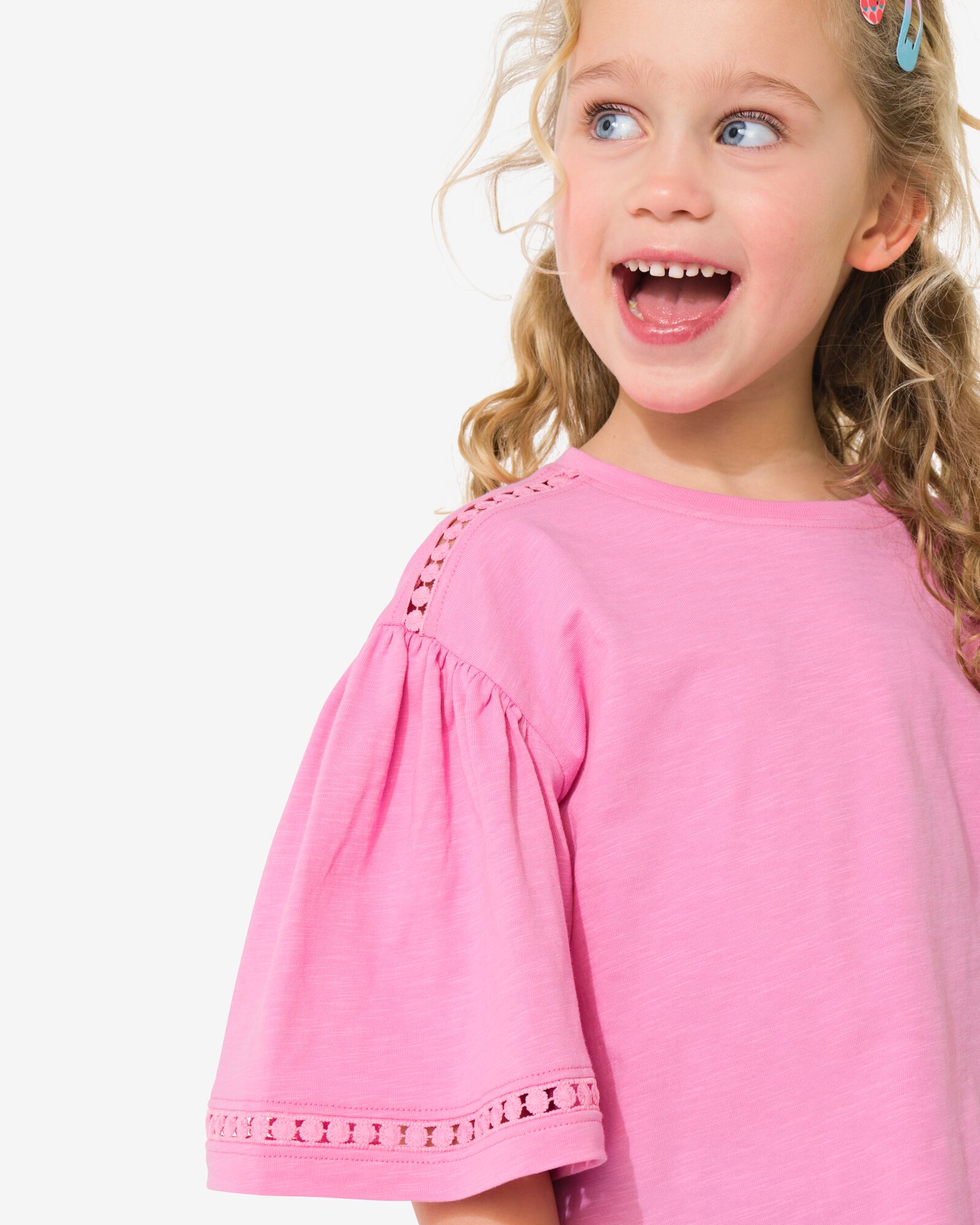 Kinder-T-Shirt, Jersey rosa rosa - 30845117PINK - HEMA