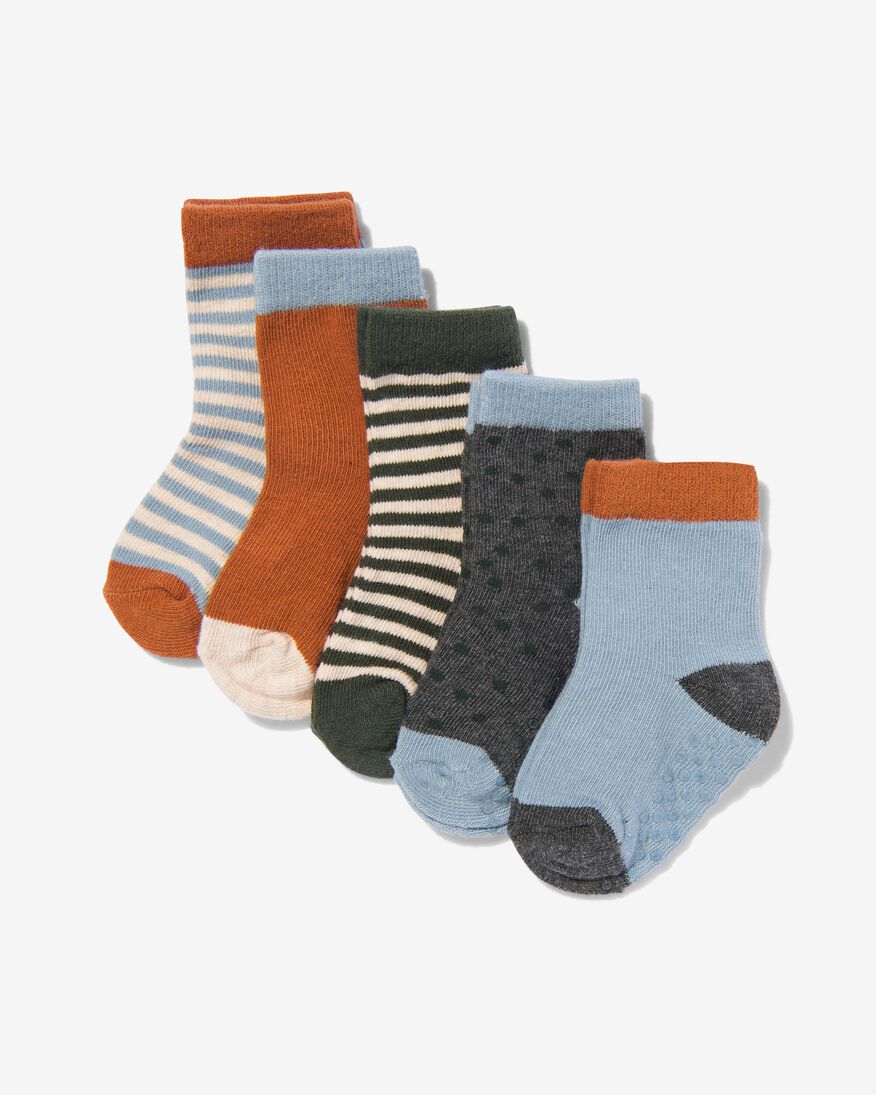 baby sokken met katoen - 5 paar blauw blauw - 4790020BLUE - HEMA