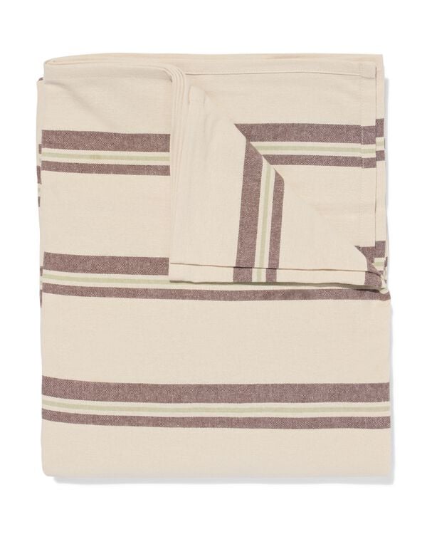 nappe XL 140x240cm coton rayures marron - 5300098 - HEMA