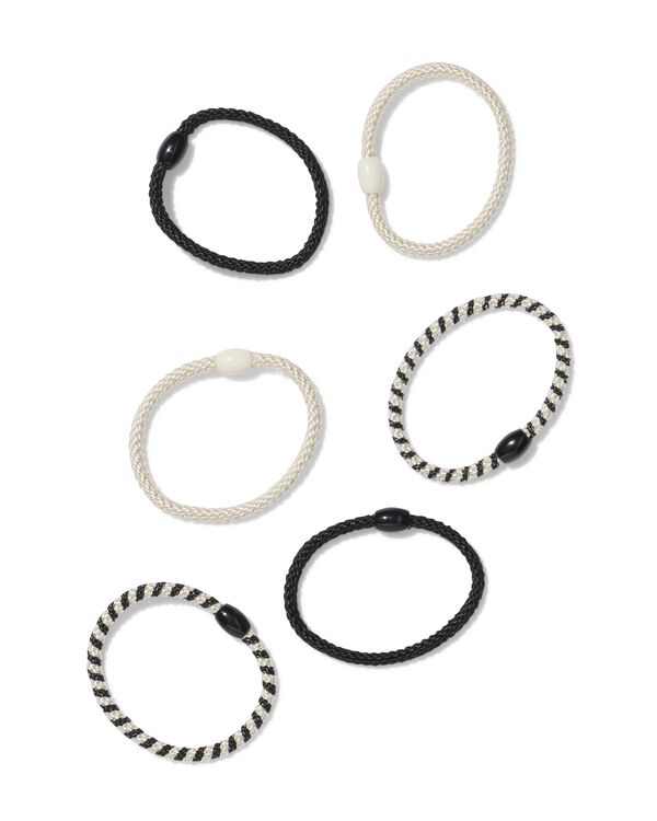 Haargummis, d&uuml;nn, schwarz &ndash; 6 St&uuml;ck - 11800241 - HEMA