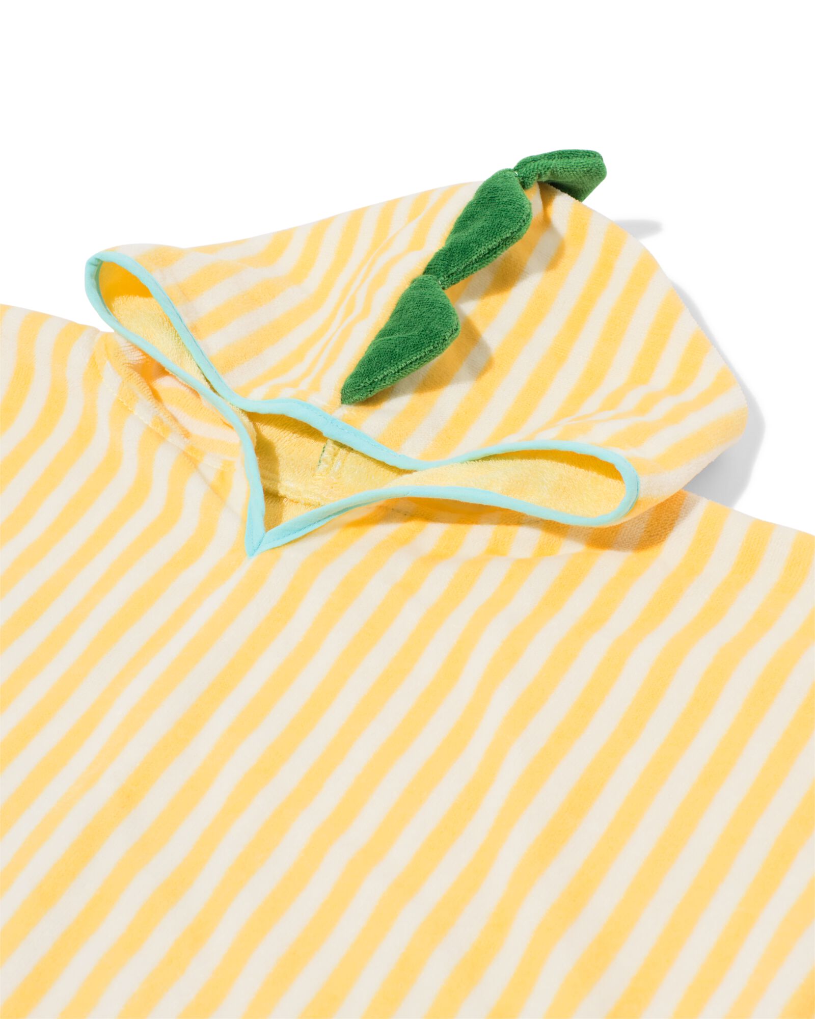 Kinderponcho 68 x 78 cm, Velours mit Krokodilstreifen - 5200255 - HEMA