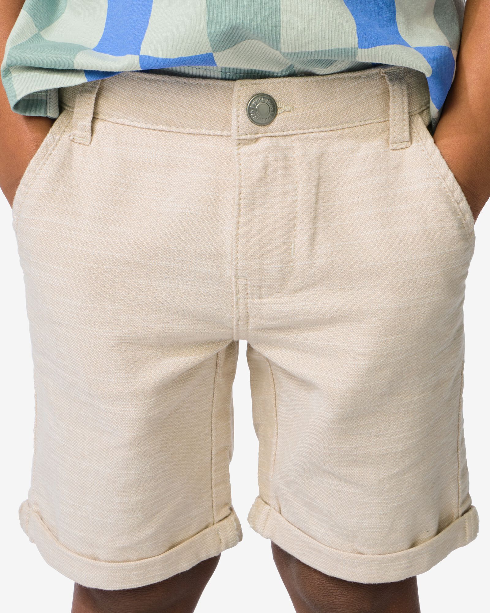 short enfant coupe droite &eacute;cru &eacute;cru - 30716101ECRU - HEMA