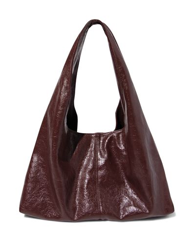 schoudertas imitatieleer rood - 18750001 - HEMA